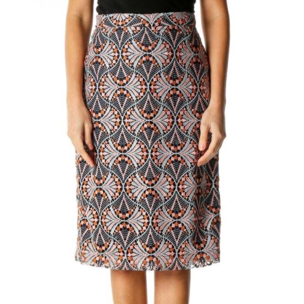 Anthropologie Moulinette Soeurs Svetla Lace Pencil Skirt  Multicolor Sz 6